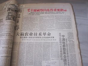 精品報(bào)紙合訂本 1958年8月 浙江日?qǐng)?bào) 珍貴文獻(xiàn)時(shí)代特征強(qiáng)圖文好大躍進(jìn)